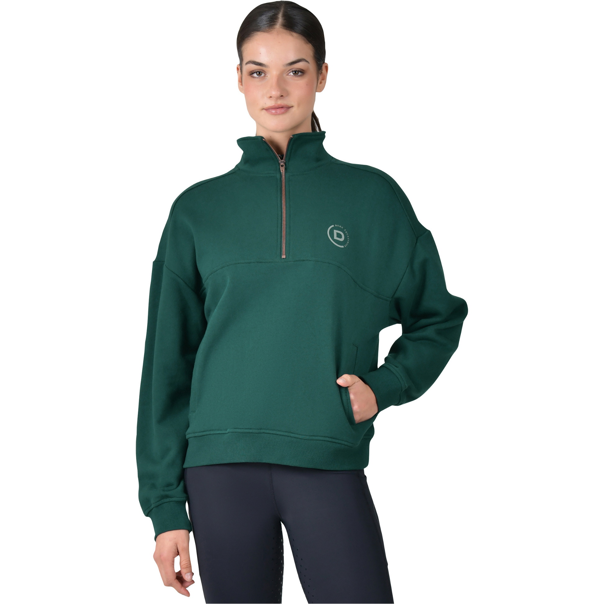 2025 Dublin Womens 1/4 Zip Fleece Pullover 1028853 - Dark Emerald